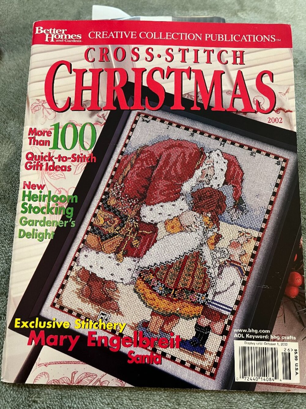 Better Homes & Gardens Cross Stitch Christmas Magazine 2002 Engelbreit OOP/Used